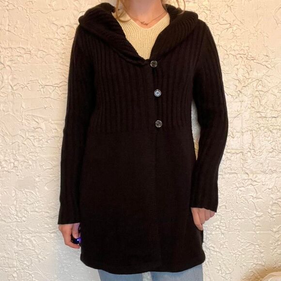 Daisy Fuentes Cardigan Knit Women's XL Black - Picture 2 of 6